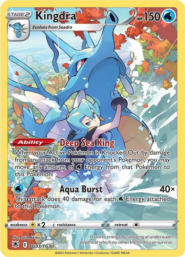 Kingdra Holo Ultra Rare SWSH10: Astral Radiance Trainer Gallery TG03/TG30 NM