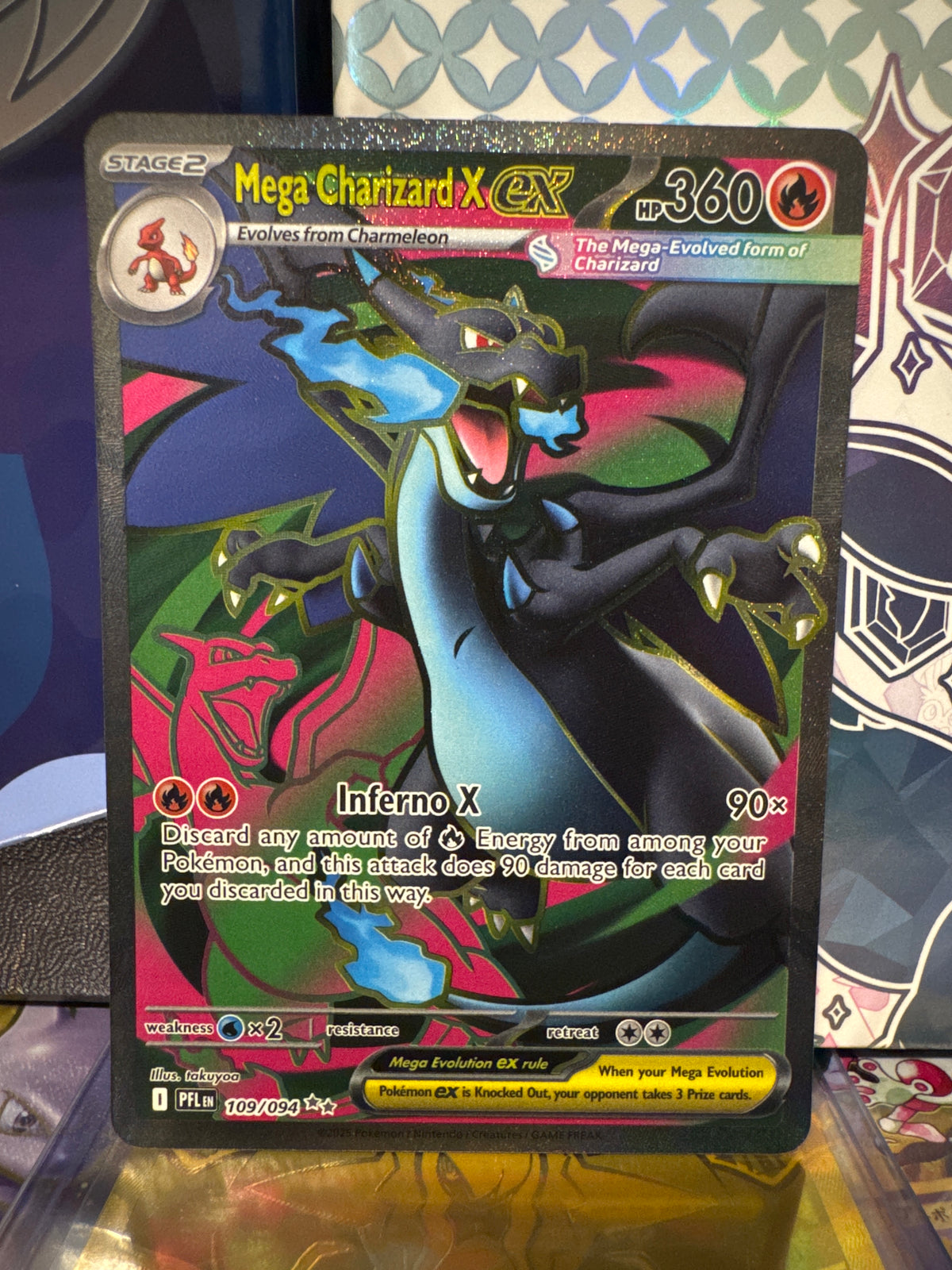 Mega Charizard X ex Holo Ultra Rare ME02: Phantasmal Flames 109/094 NM