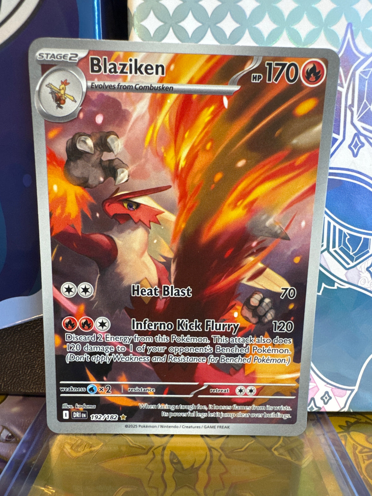 Blaziken Holo Illustration Rare SV10: Destined Rivals 192/182 NM