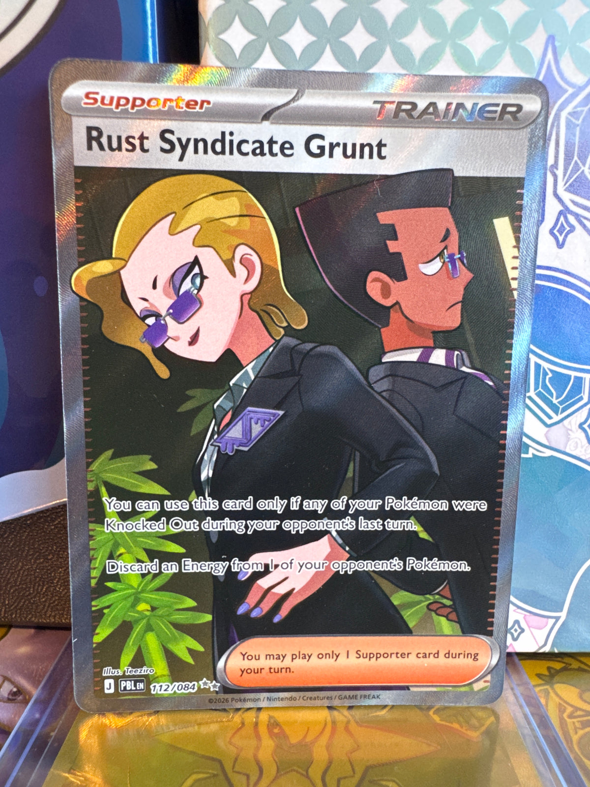 Rust Syndicate Grunt Holo Ultra Rare ME05: Pitch Black 112/084 NM