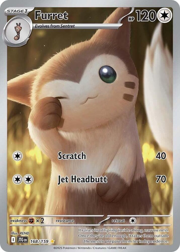 Furret Holo Illustration Rare SV09: Journey Together 168/159 NM