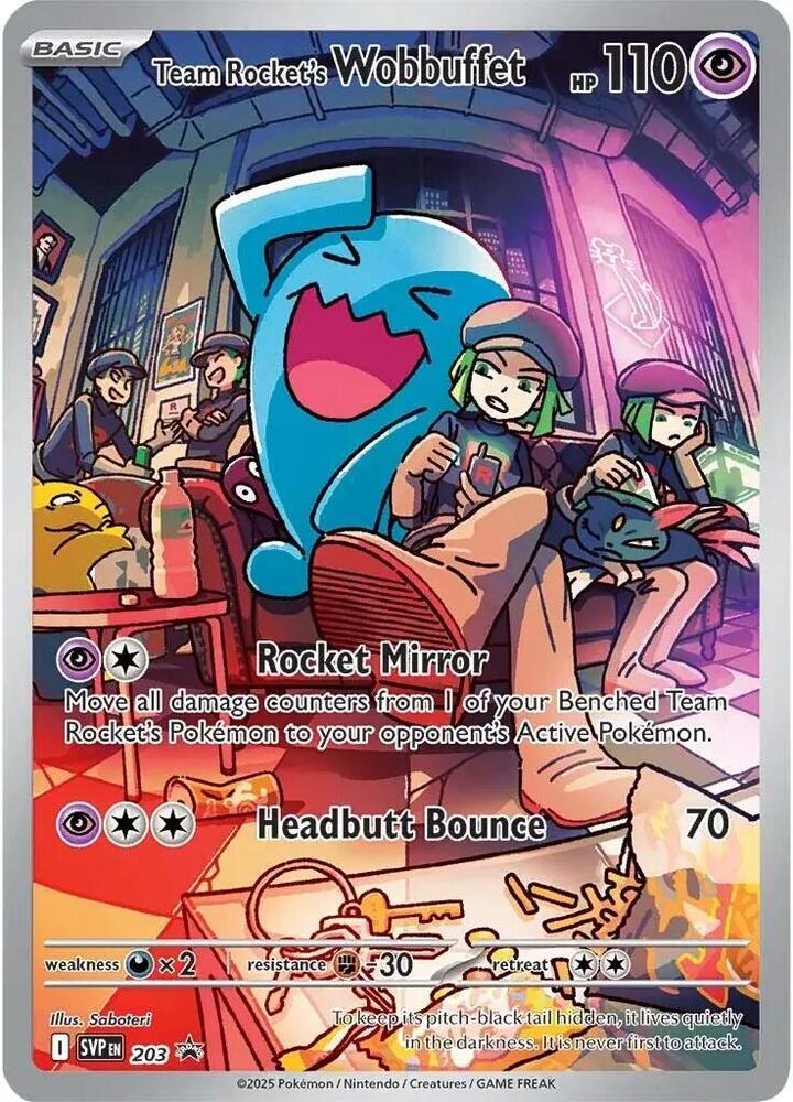 Team Rocket's Wobbuffet Holo Promo SV: Scarlet & Violet Promo Cards 203 NM