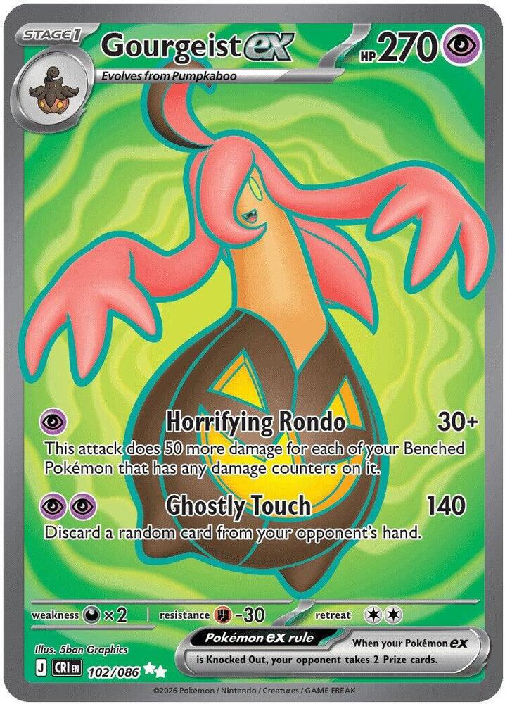 Gourgeist ex Holo Ultra Rare ME04: Chaos Rising 102/086 NM