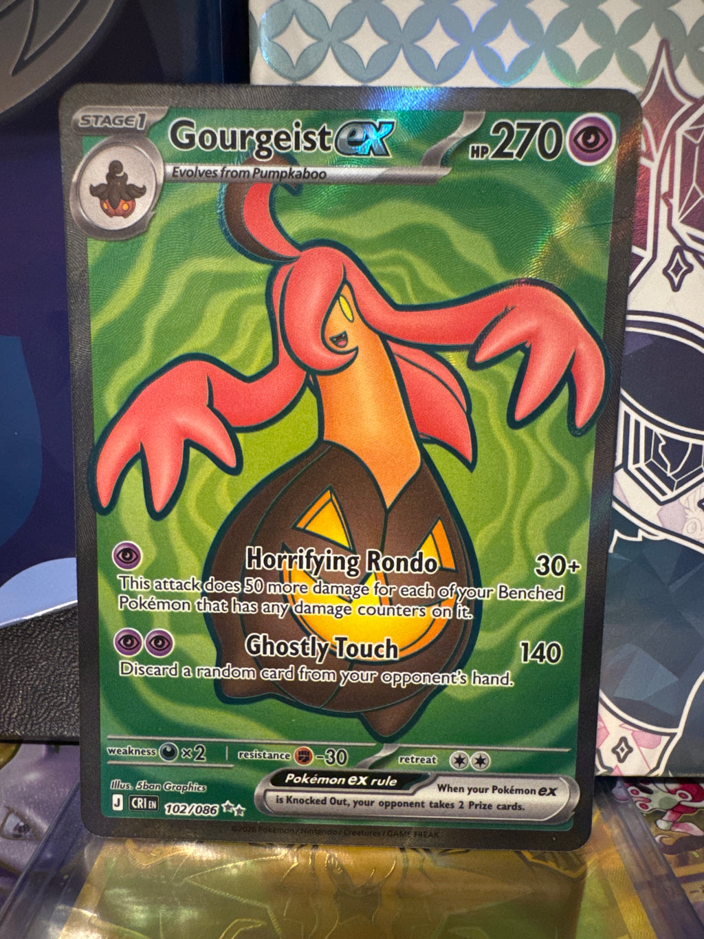 Gourgeist ex Holo Ultra Rare ME04: Chaos Rising 102/086 NM