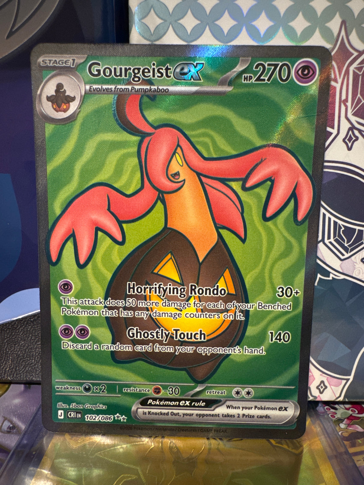 Gourgeist ex Holo Ultra Rare ME04: Chaos Rising 102/086 NM