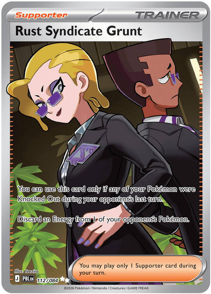 Rust Syndicate Grunt Holo Ultra Rare ME05: Pitch Black 112/084 NM