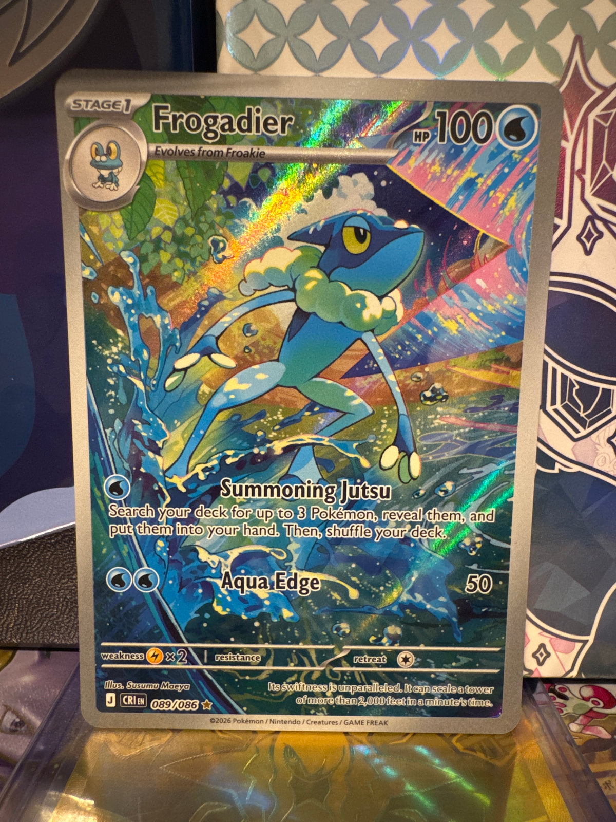 Frogadier Holo Illustration Rare ME04: Chaos Rising 089/086 NM