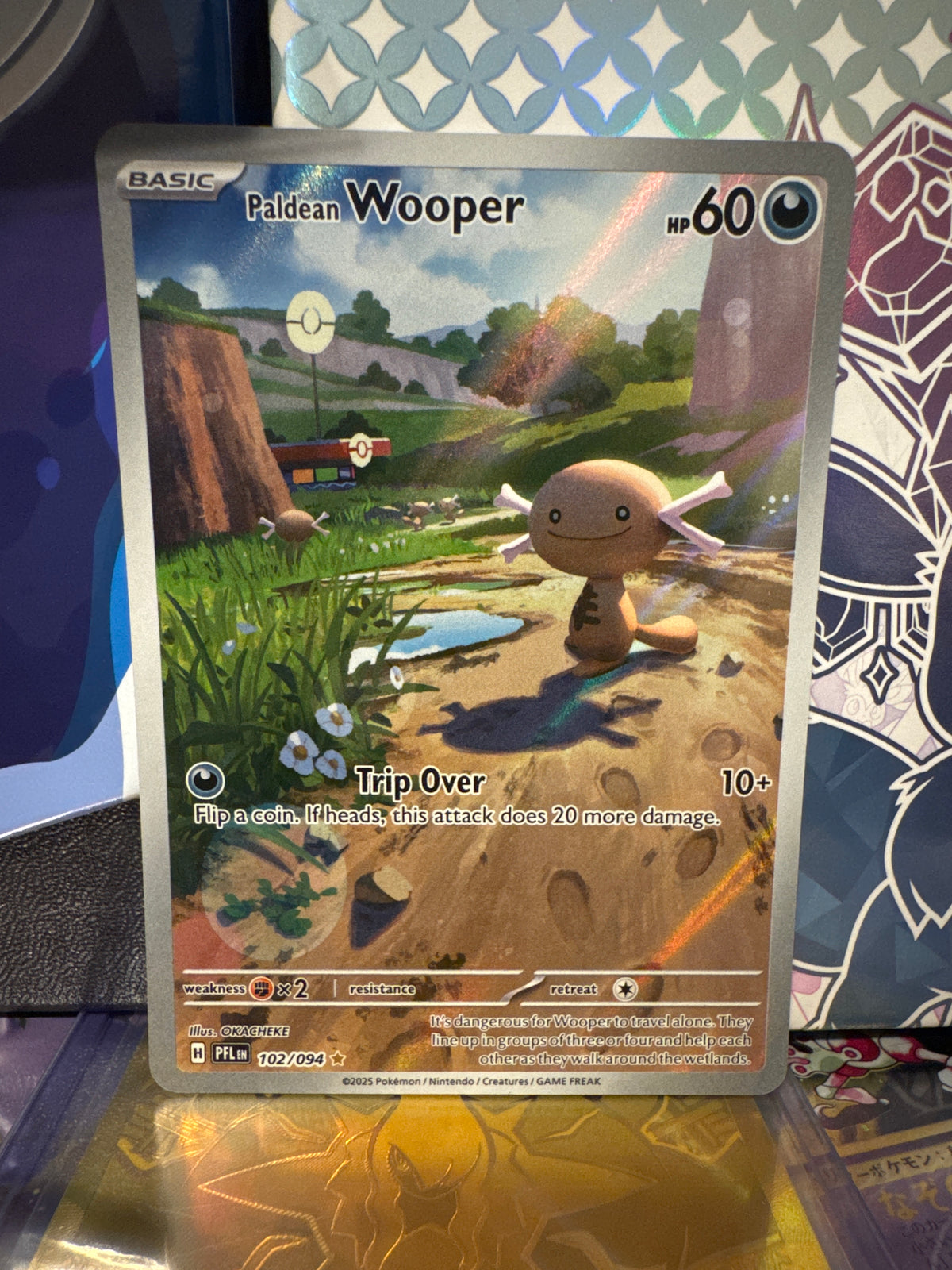 Paldean Wooper Holo Illustration Rare ME02: Phantasmal Flames 102/094 NM