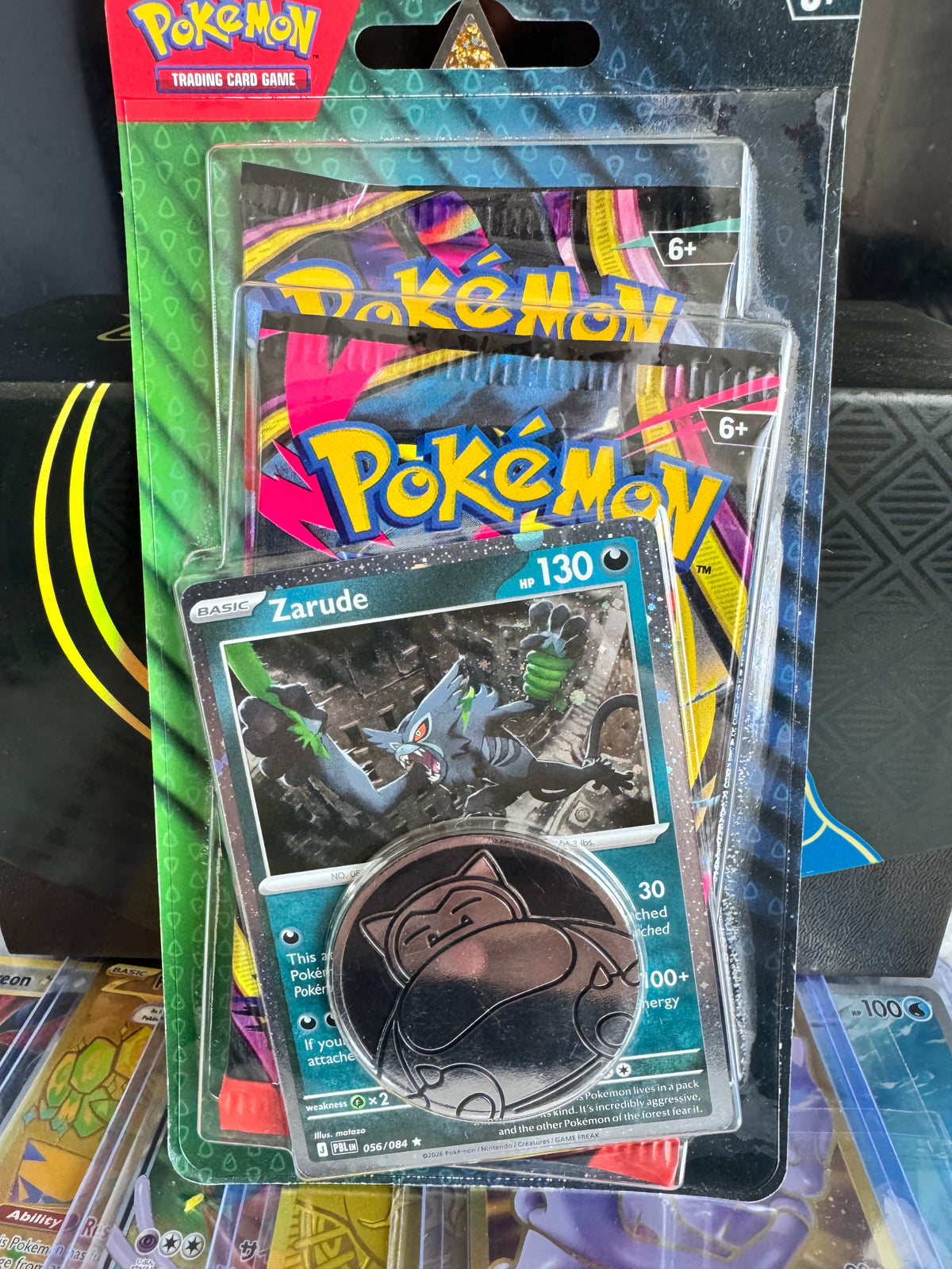 Pitch Black Chaos Rising Zarude 2 Pack Blister Pokemon Sealed English TCG CCG