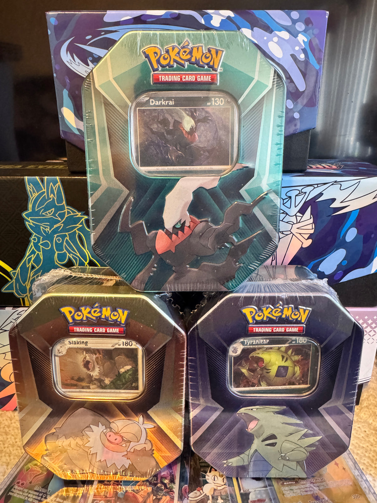 Triple Whammy Tins [Darkrai, Slaking, Tyranitar]